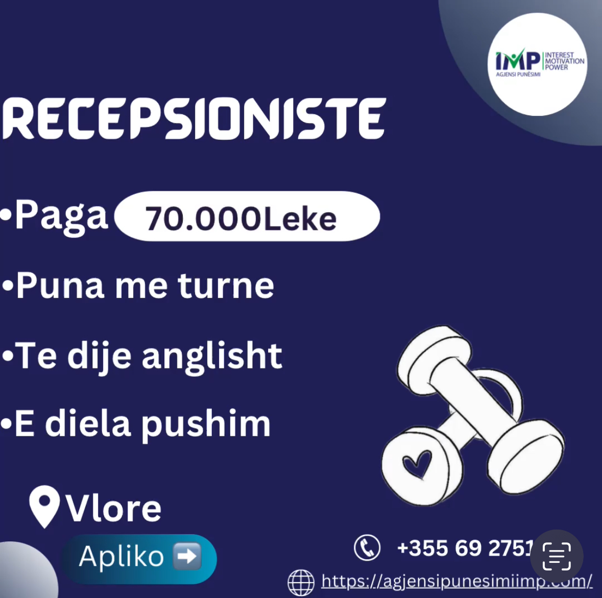 Recepsioniste, Paga: 70000 + Bonuse📍Sheshi Willson
